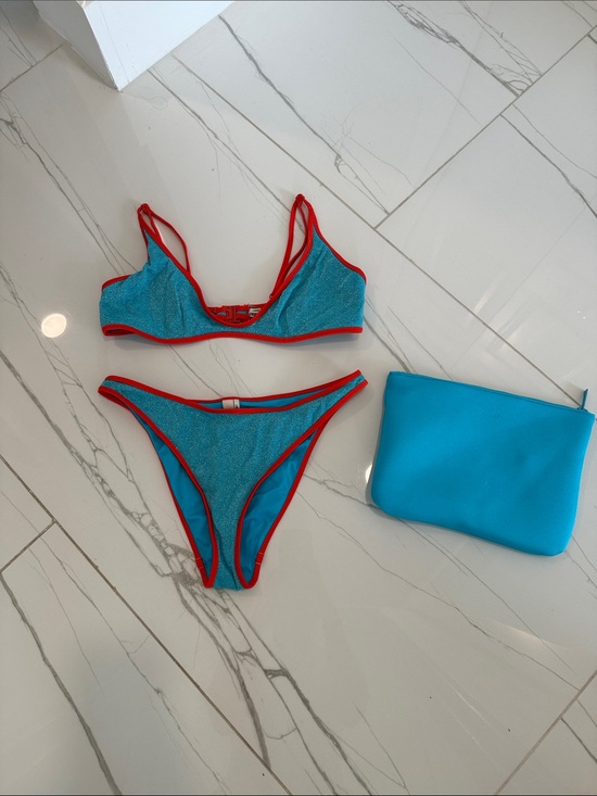 triangl swimwear Other - triangl swimwear turquoise bikini with red trim
